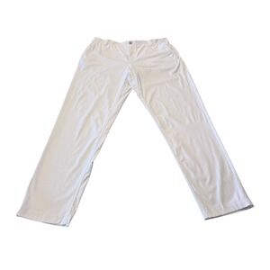 Redvanly Mens White Performance Golf Pants XXL Flat Front Stretch Trousers